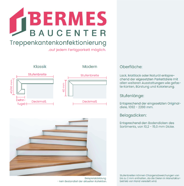 Treppenstufenkonvektionierung